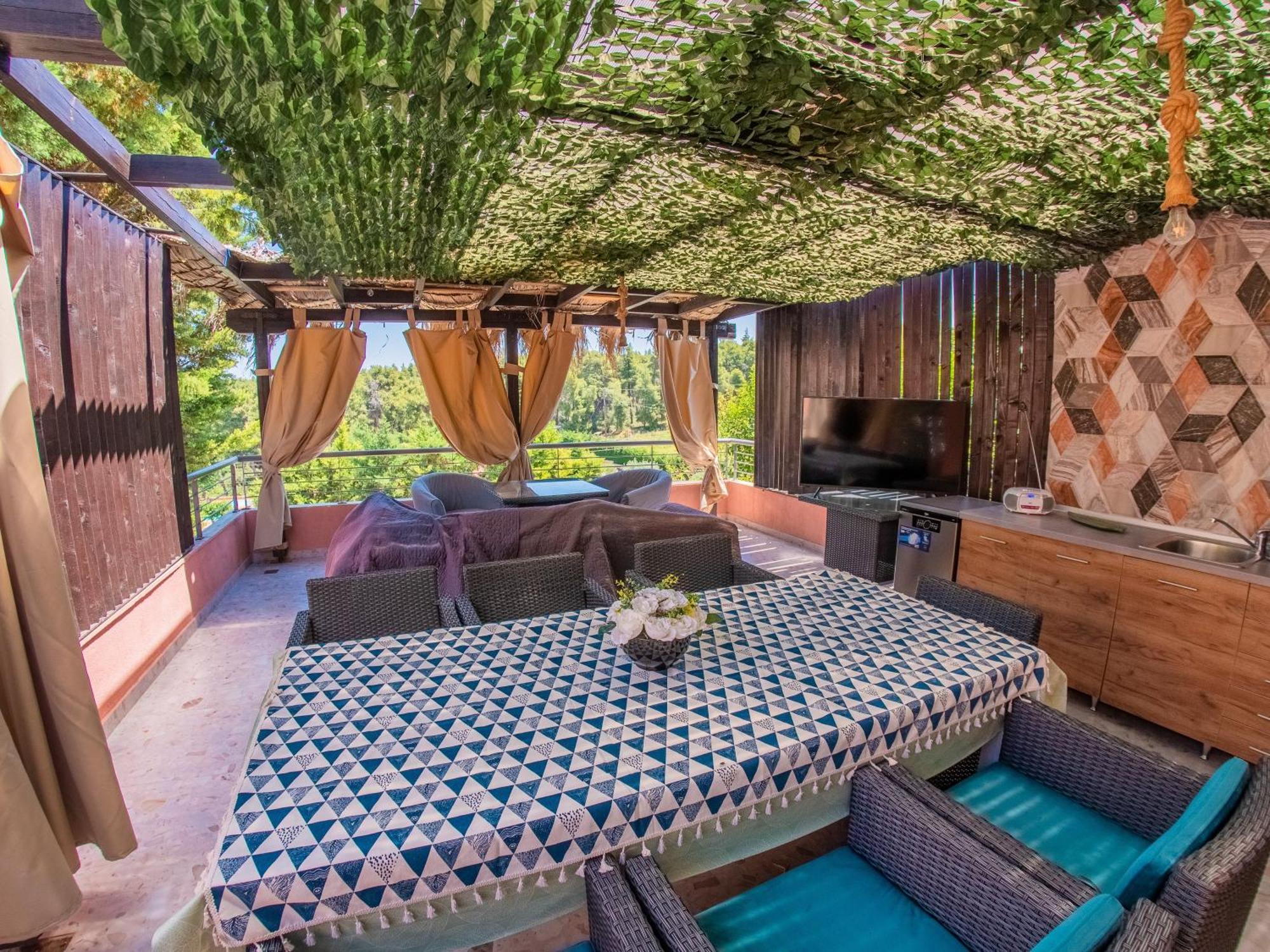 Deluxe Sani Relax Villa Buitenkant foto